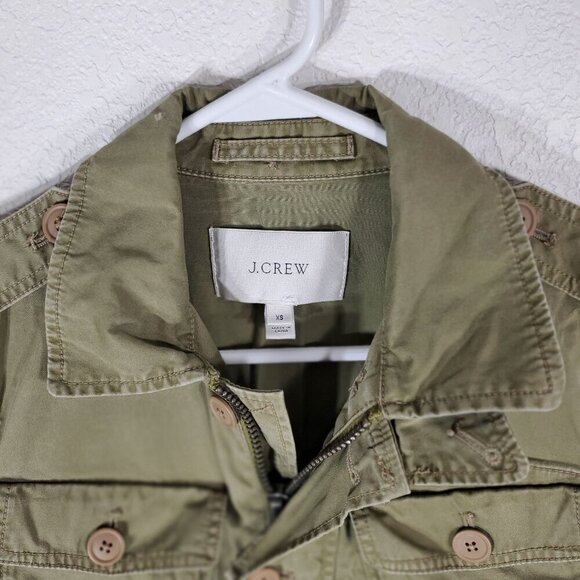 J. Crew Womans XS Boyfriend Fatigue Parka Field Cargo Jacket Utility Green - Picture 7 of 12